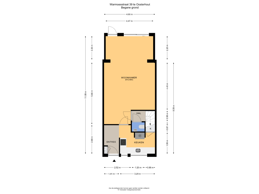 View floorplan of Begane grond of Warmoesstraat 39