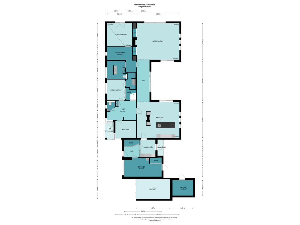 View floorplan of BEGANE GROND of Rietveldhof 9