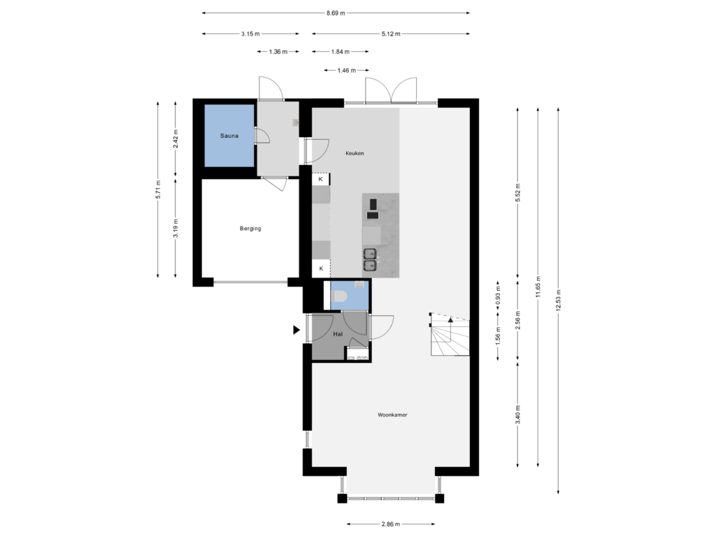 Bekijk plattegrond van Begane Grond van Akkerwei 32