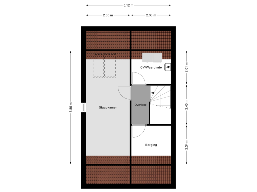 Bekijk plattegrond van 2e Verdieping van Akkerwei 32