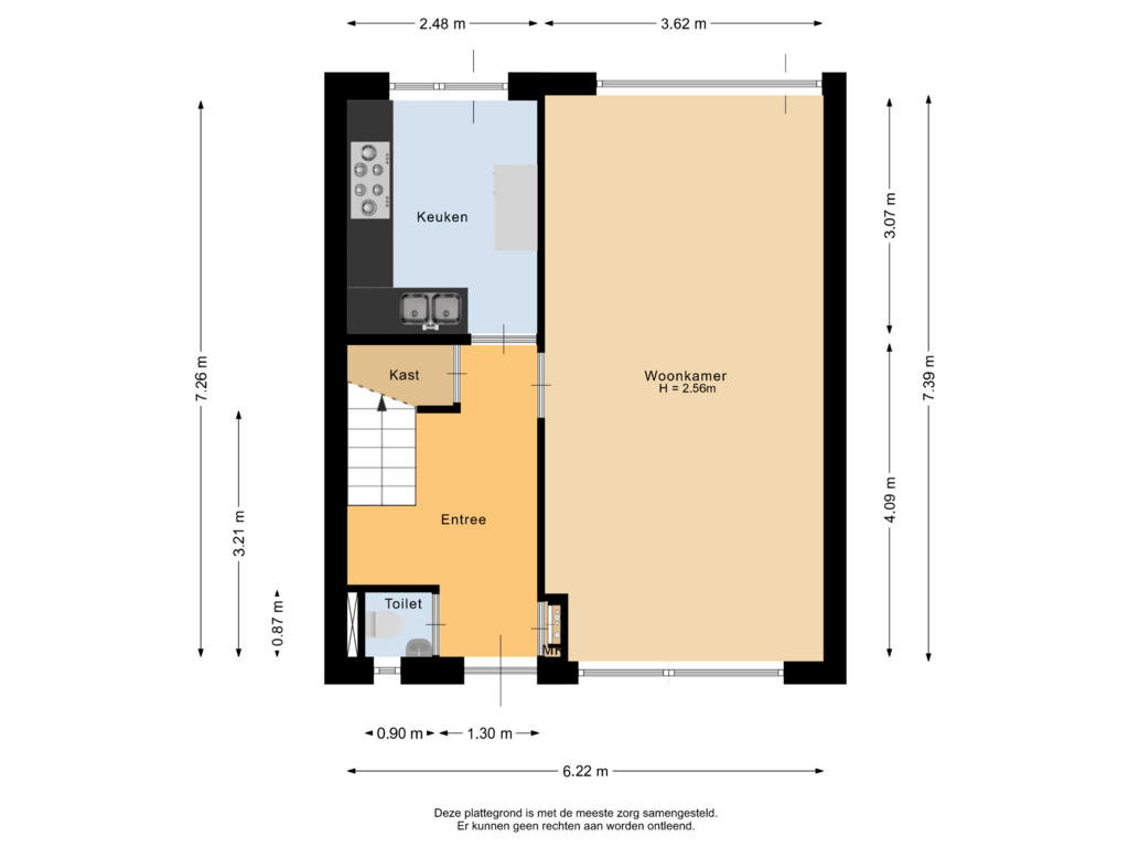 View floorplan of Begane grond of Strobloempad 6