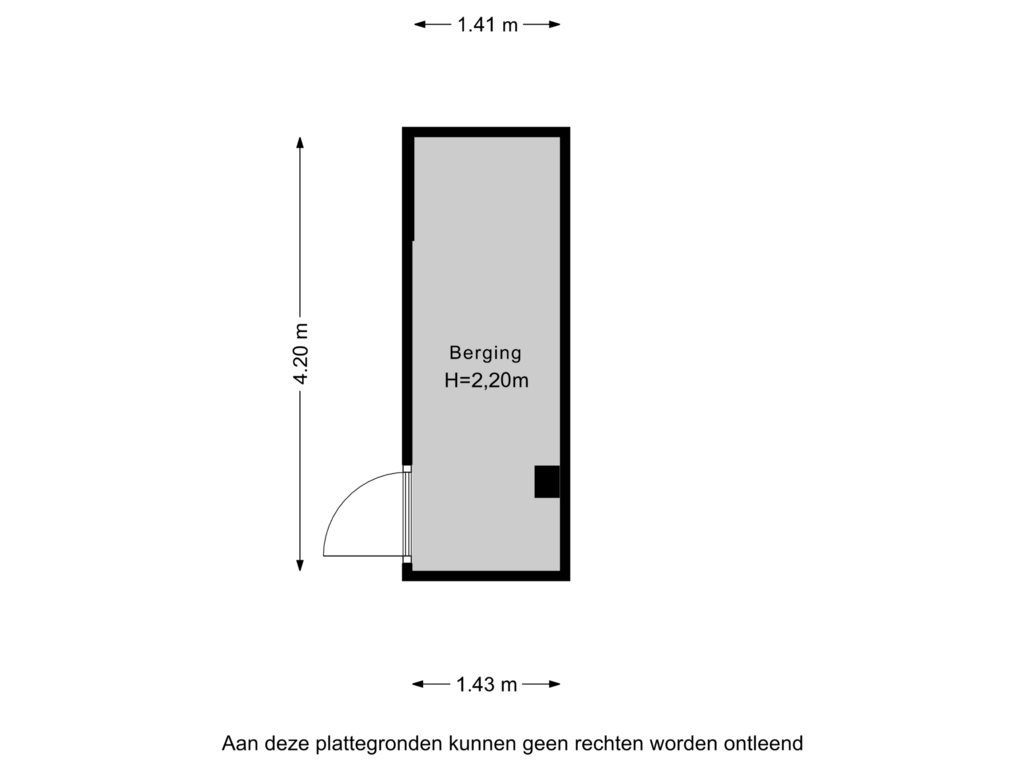 View floorplan of Berging of Sint Josephstraat 2-A