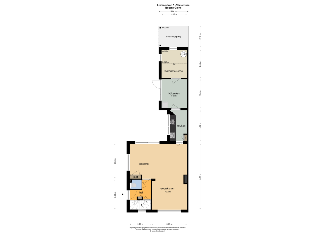 View floorplan of BEGANE GROND of Linthorstlaan 7