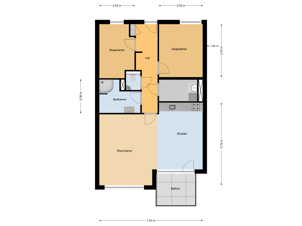 Bekijk plattegrond van Appartement van Markt 129