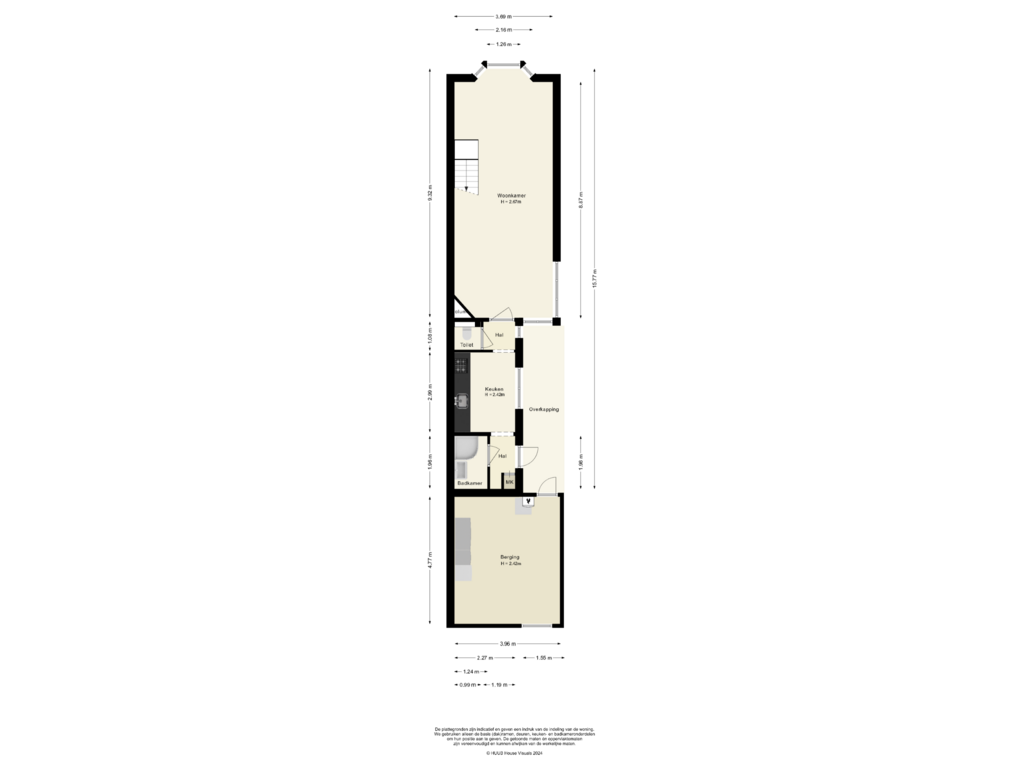 Bekijk plattegrond van Begane grond van Bosstraat 93