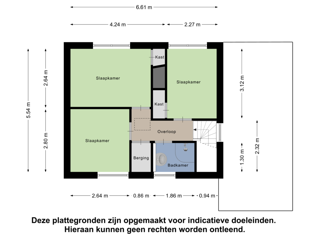 Bekijk plattegrond van Eerste verdieping van Bekkumerstraat 5