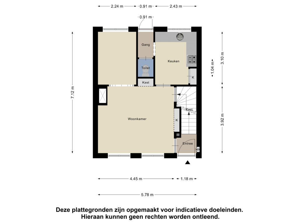 View floorplan of Begane Grond of Schuitvlotstraat 16