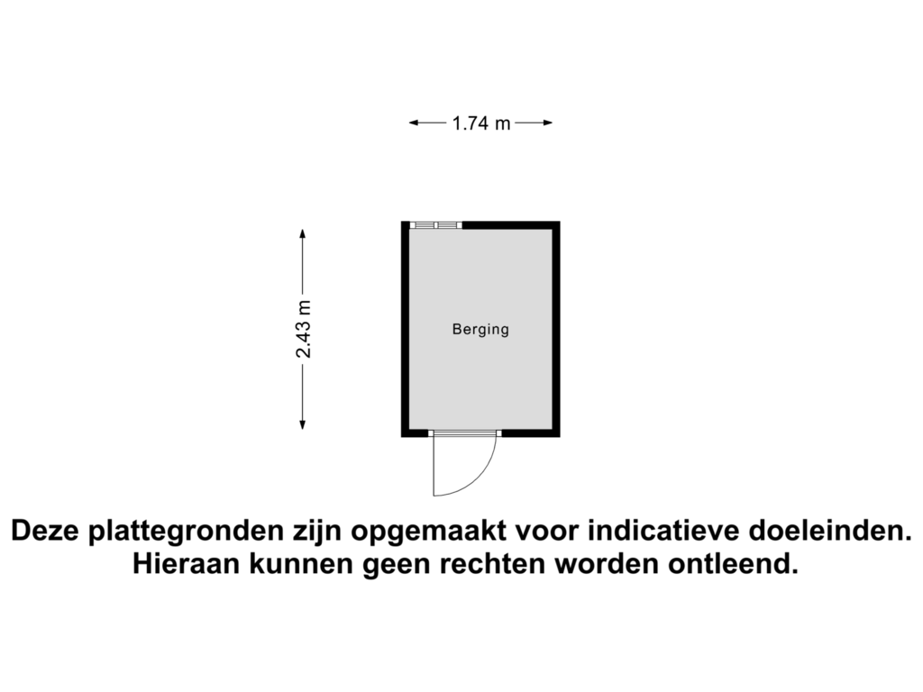 View floorplan of Berging of Schuitvlotstraat 16