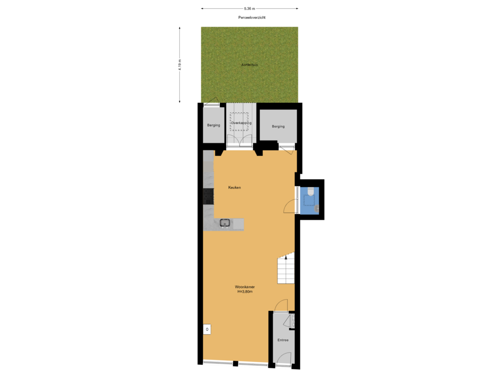 Bekijk plattegrond van Perceeloverzicht van Vlamingstraat 72