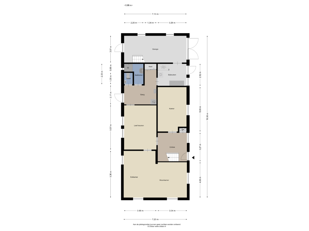 View floorplan of Begane grond of Langenboomseweg 70