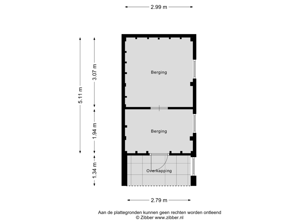 View floorplan of Berging of Langenboomseweg 70