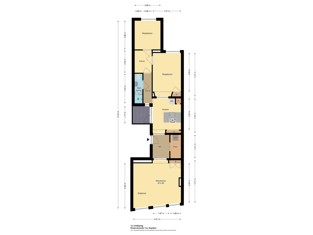 Bekijk plattegrond van Appartement van Riviervismarkt 11-A