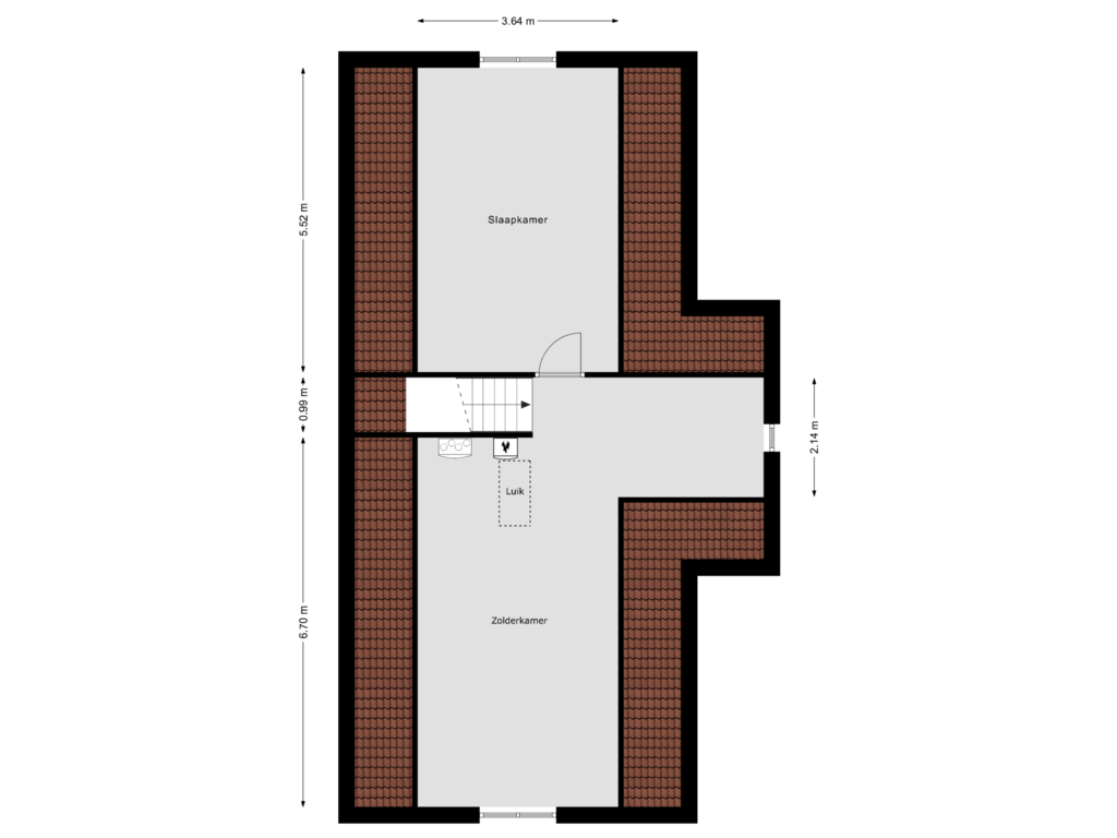 Bekijk plattegrond van 1e Verdieping van Peellandhof 52