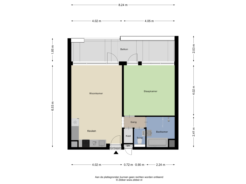 Bekijk plattegrond van Appartement van Genovevalaan 224