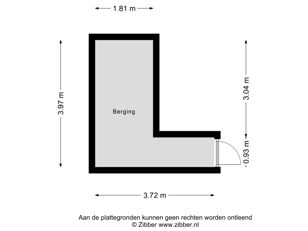 Bekijk plattegrond van Berging van Genovevalaan 224