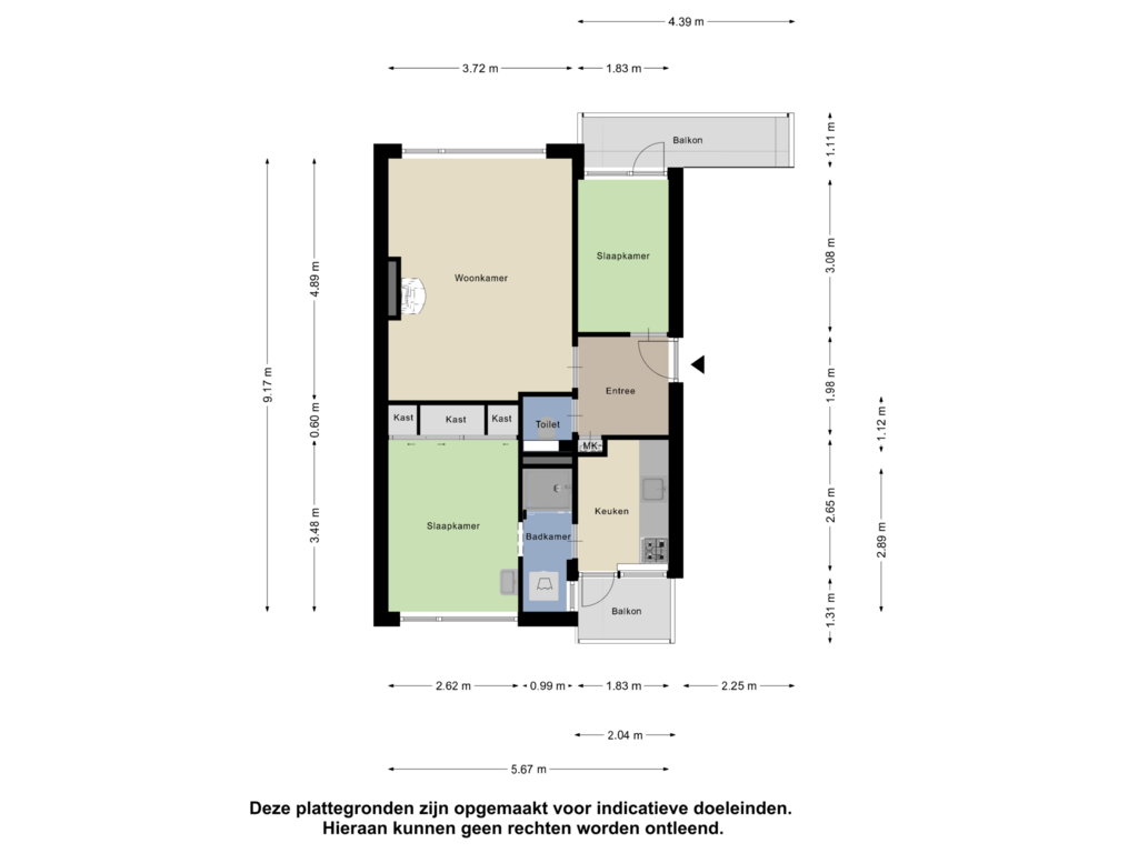 View floorplan of Appartement of Proosdijerveldweg 259