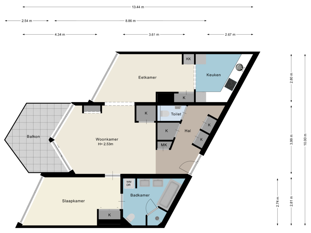 Bekijk plattegrond van Appartement van Zeeweg 406