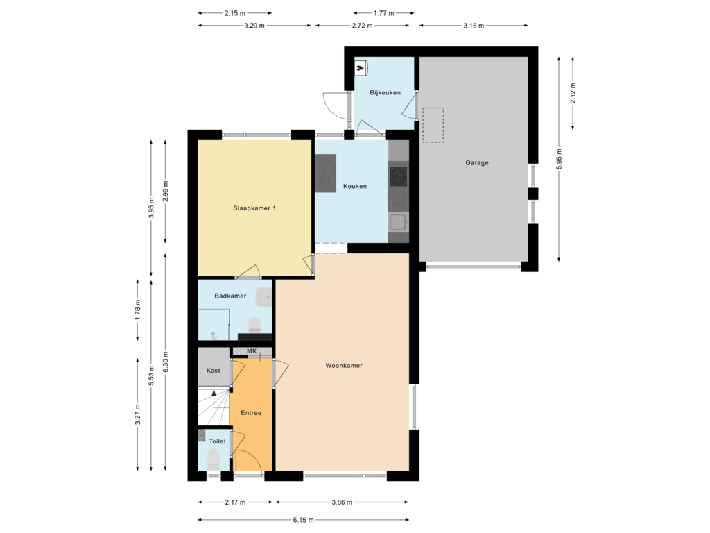 Bekijk plattegrond van Begane grond van Kamille 21