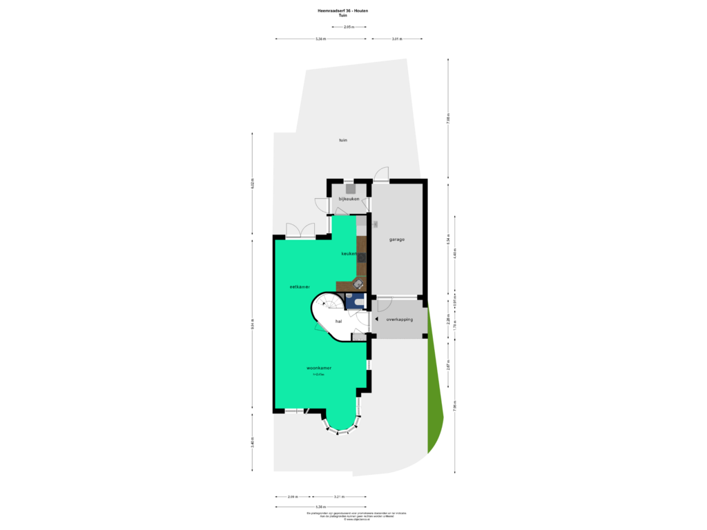 Bekijk plattegrond van Tuin van Heemraadserf 36