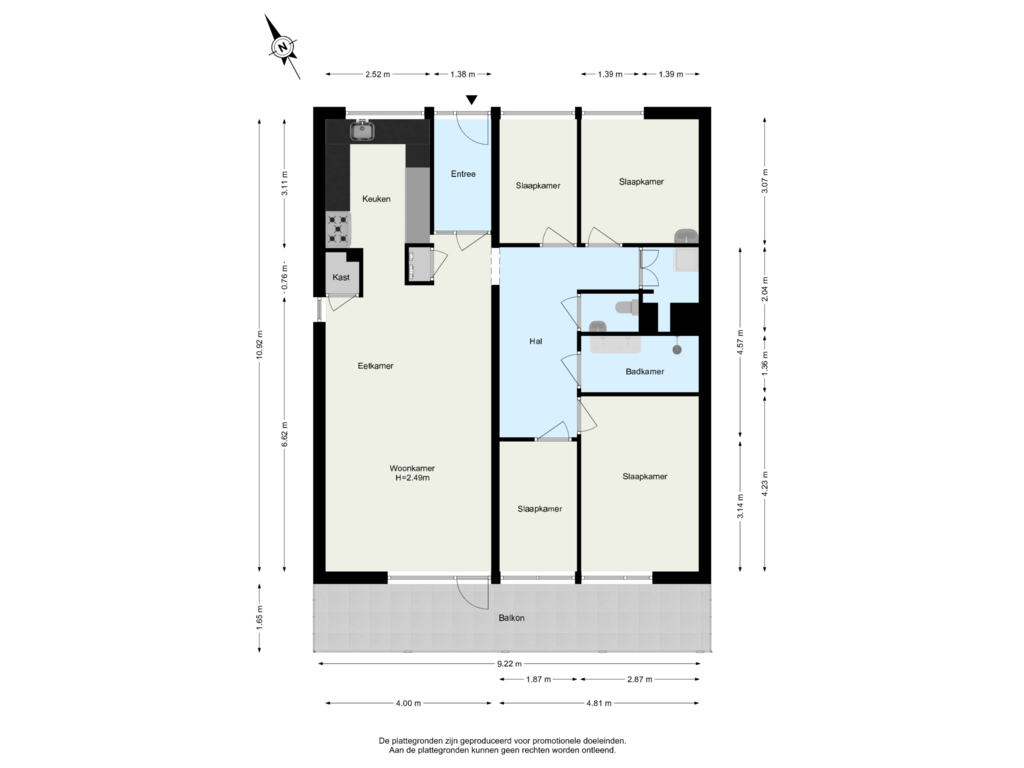 Bekijk plattegrond van 6de Verdieping van Zwaluwstraat 290