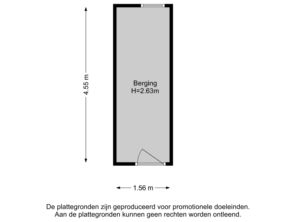 Bekijk plattegrond van Berging van Zwaluwstraat 290