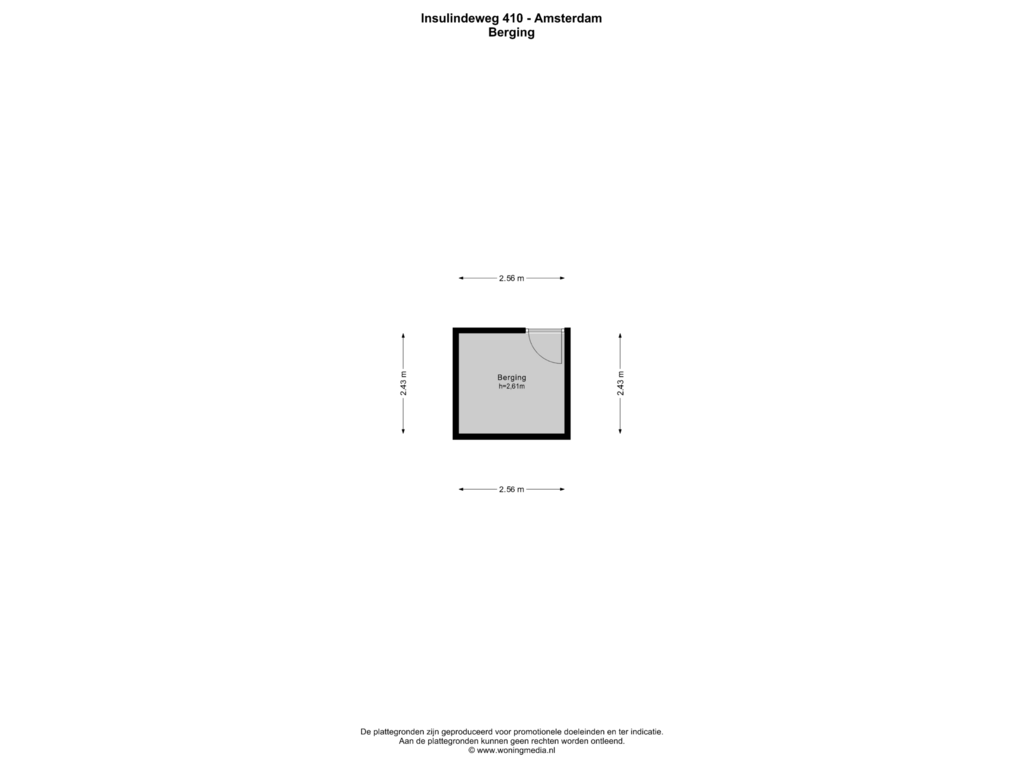 View floorplan of Berging of Insulindeweg 410