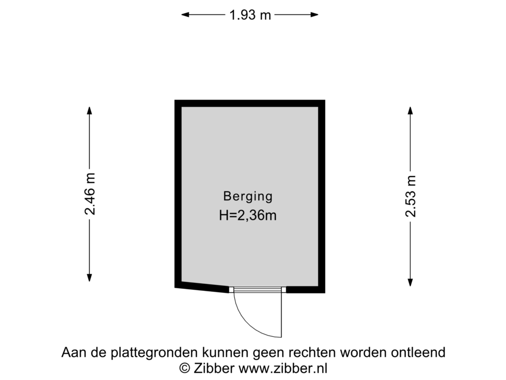 Bekijk plattegrond van Berging van De Mui 27