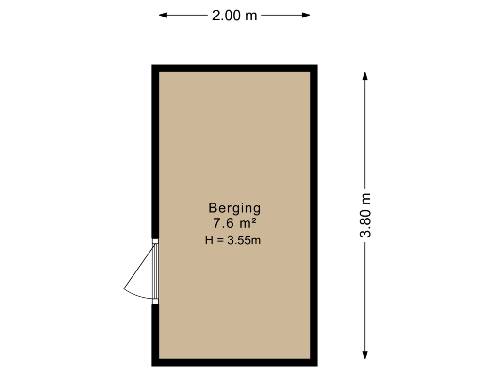 Bekijk plattegrond van Berging van Lieuwkemastraat 27