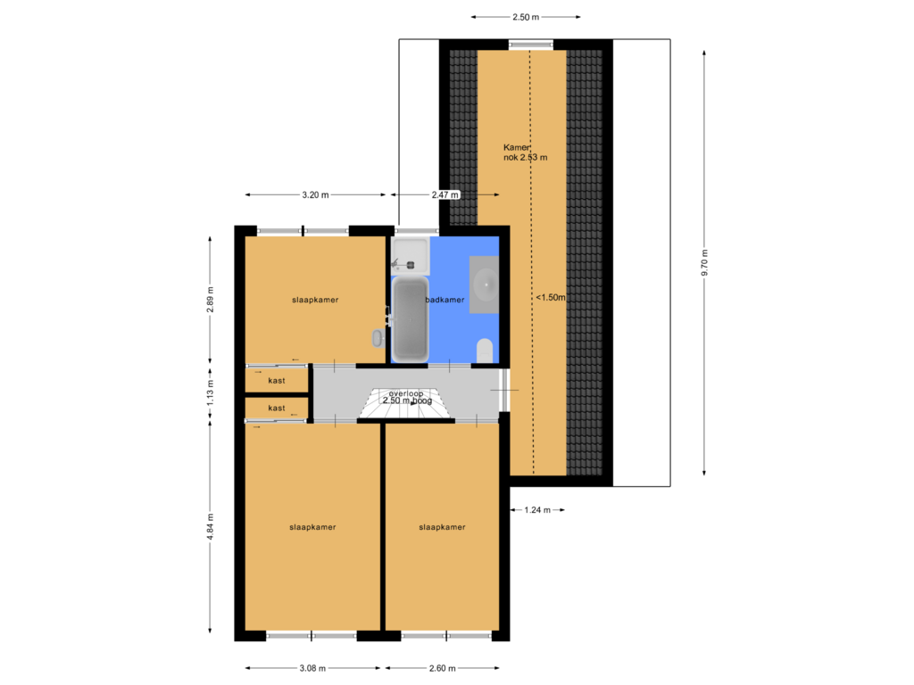 Bekijk plattegrond van Etage van Roggeakker 10