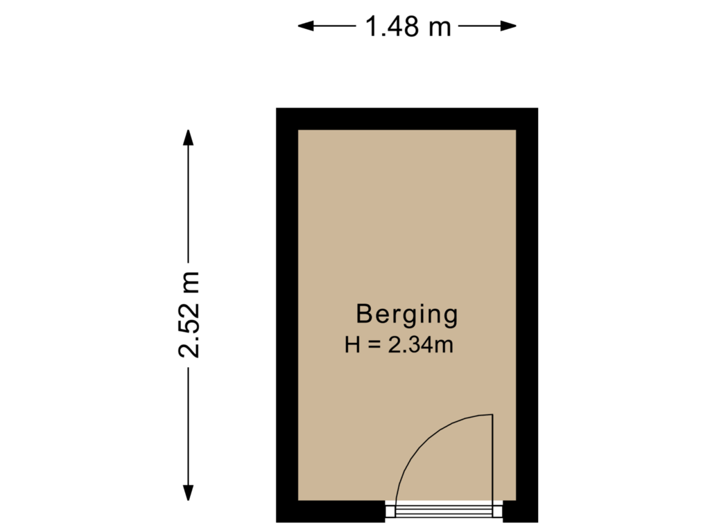 Bekijk plattegrond van Berging van Laan der V.O.C. 256