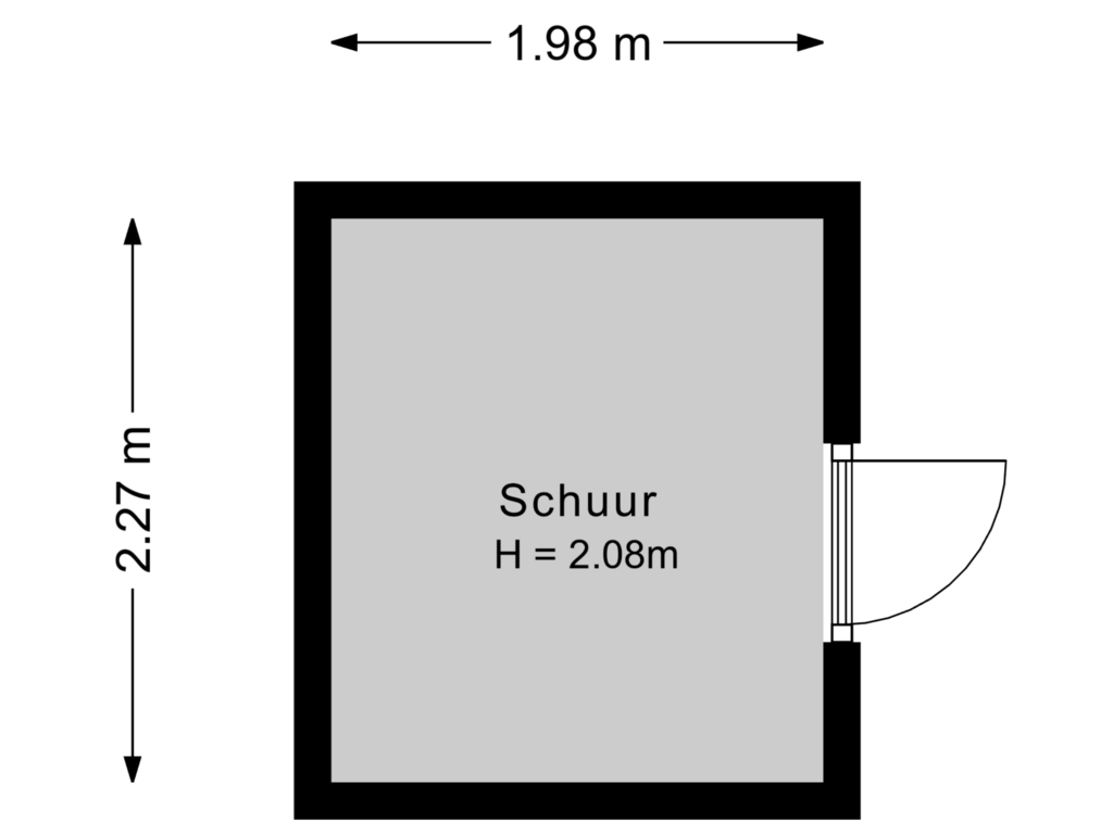 Bekijk plattegrond van Schuur van Laan der V.O.C. 256