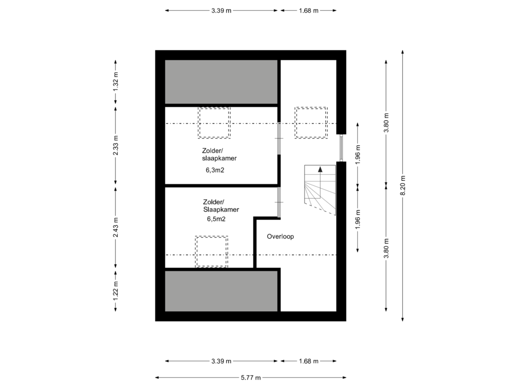 Bekijk plattegrond van 2e verdieping van Elisabeth Kuyperstraat 69