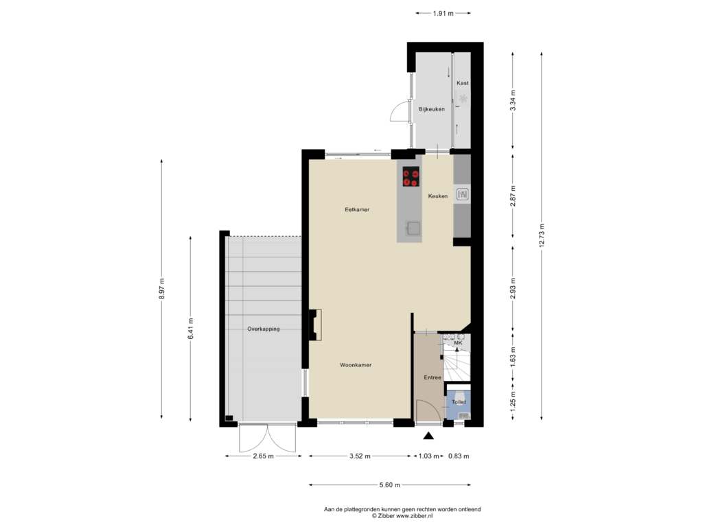 View floorplan of Begane Grond of Cort van der Lindenlaan 3