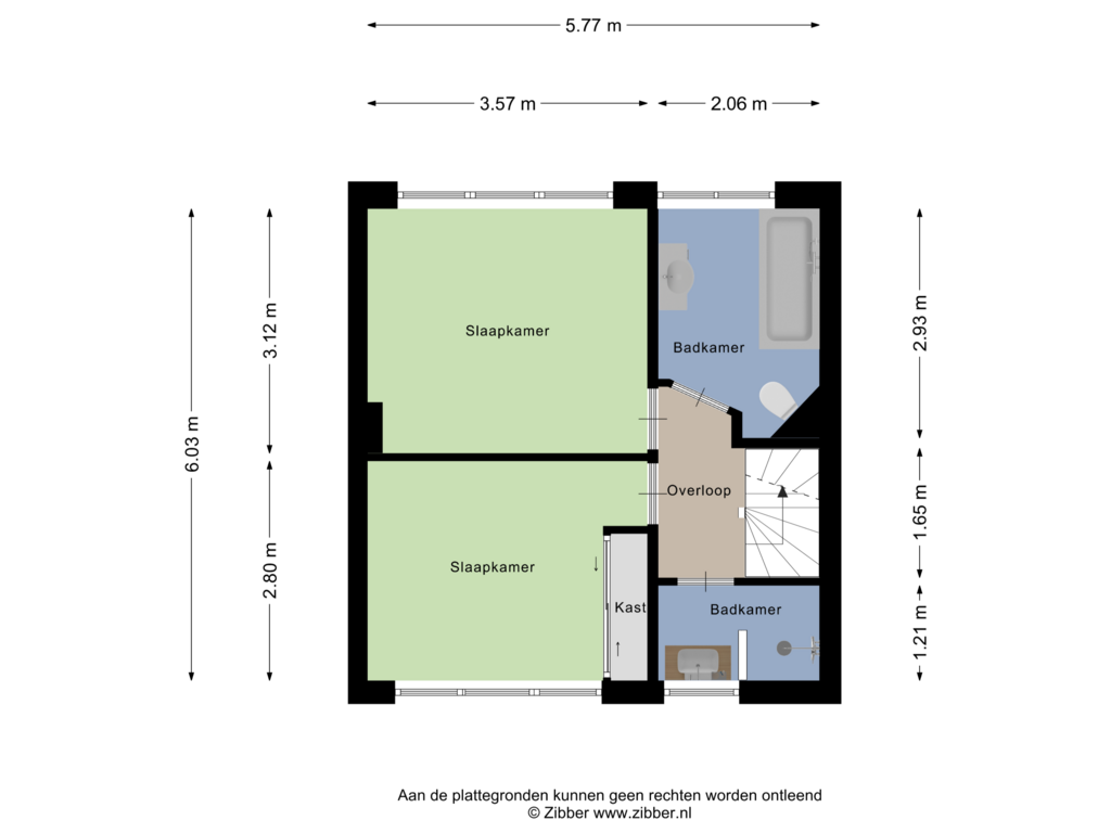 View floorplan of Eerste verdieping of Cort van der Lindenlaan 3