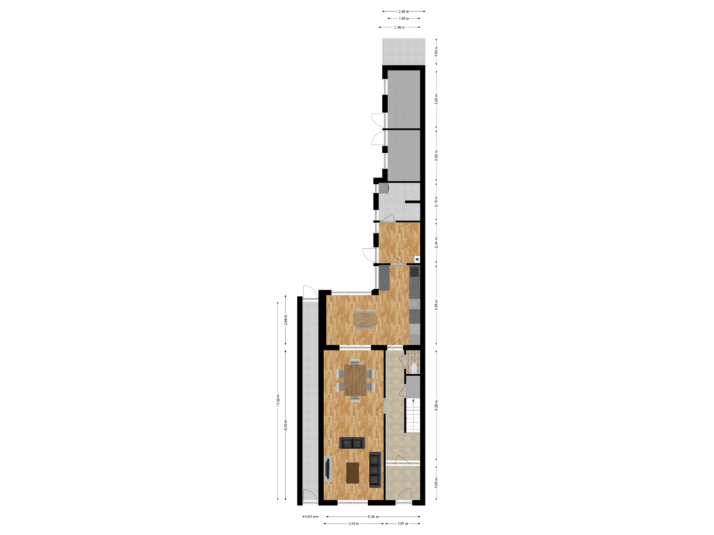 View floorplan of Begane grond of Acaciastraat 21