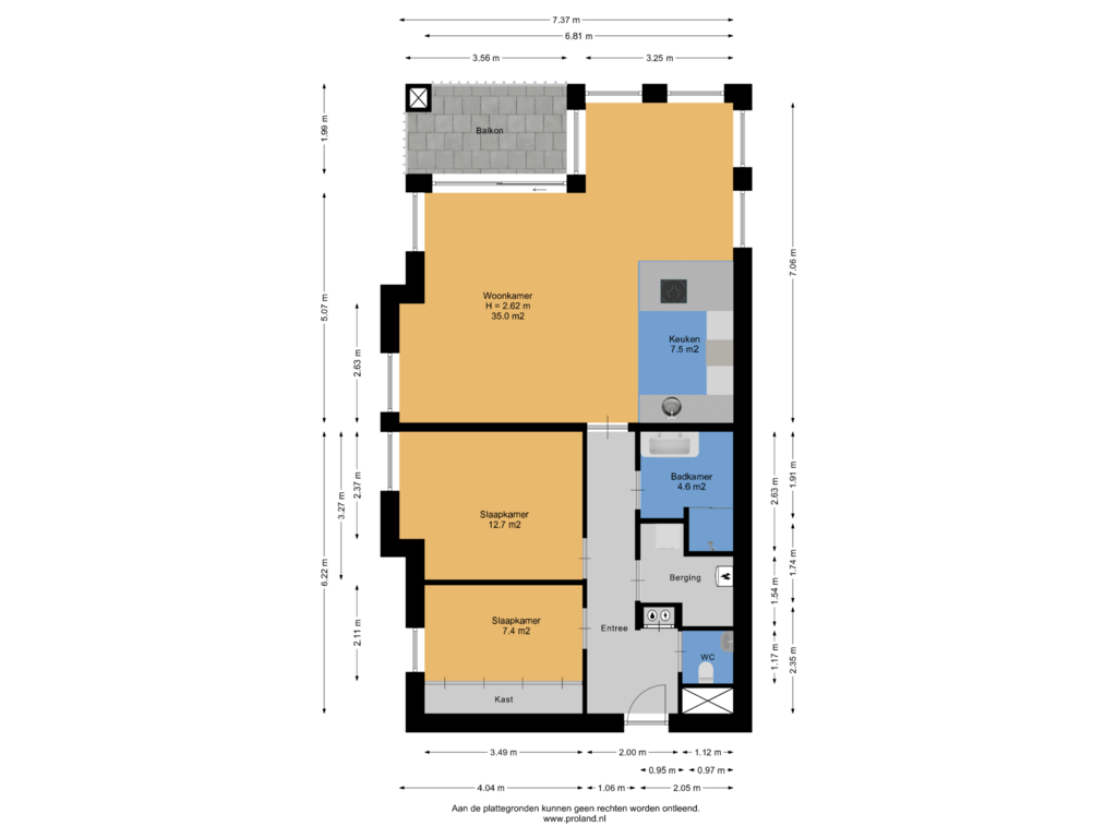 View floorplan of Appartement of Waterloop 1-104