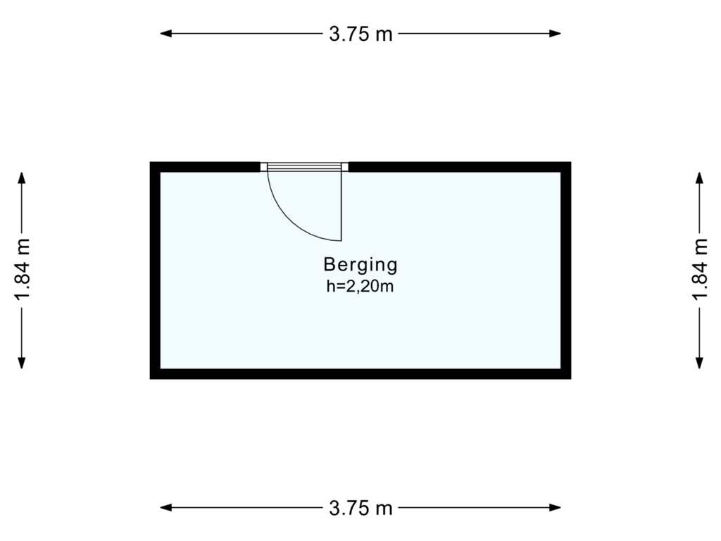 Bekijk plattegrond van Berging van Prinses Beatrixlaan 42