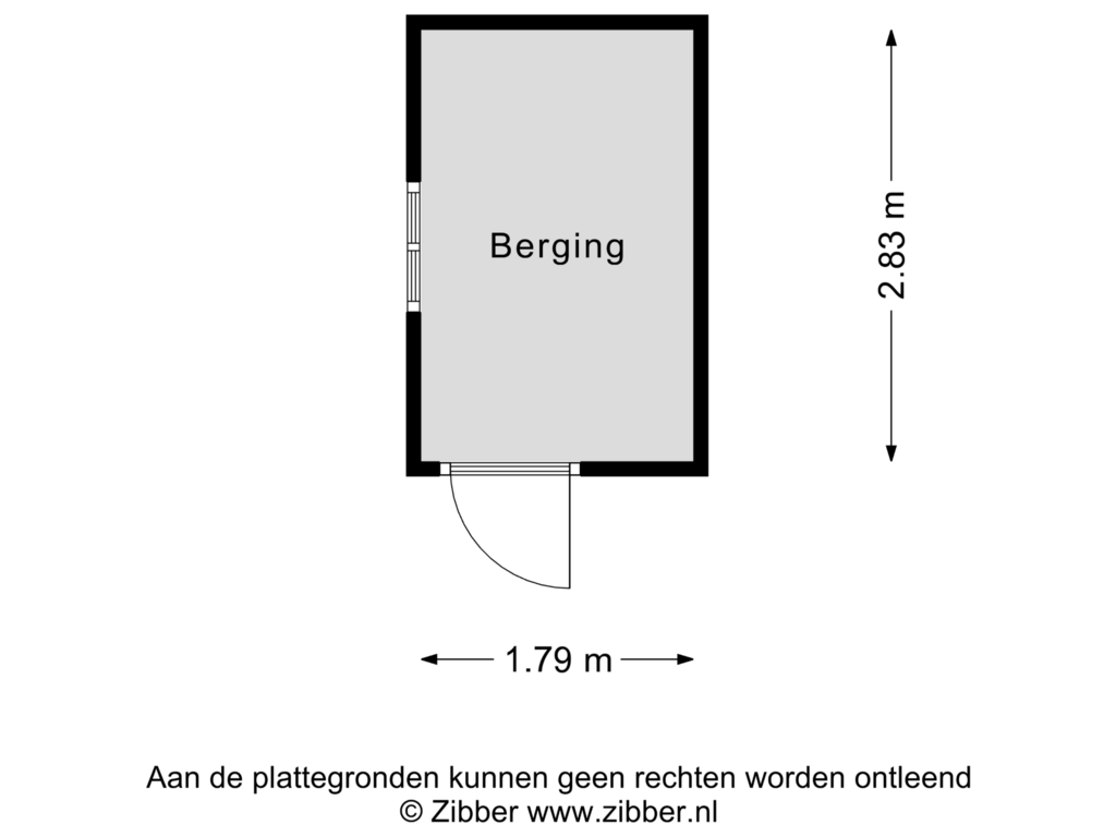 Bekijk plattegrond van Berging van Leliestraat 102