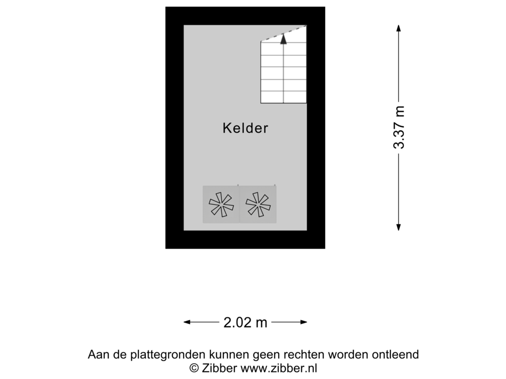 Bekijk plattegrond van Kelder van Leliestraat 102