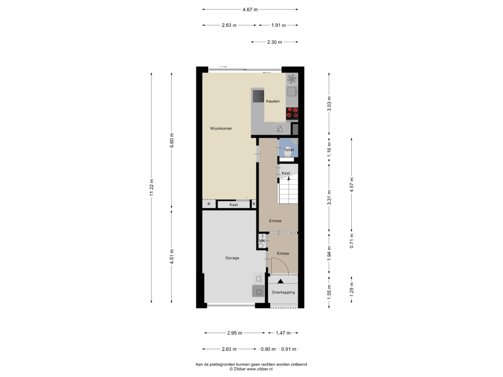 Bekijk plattegrond van Begane Grond van Hornwaard 24