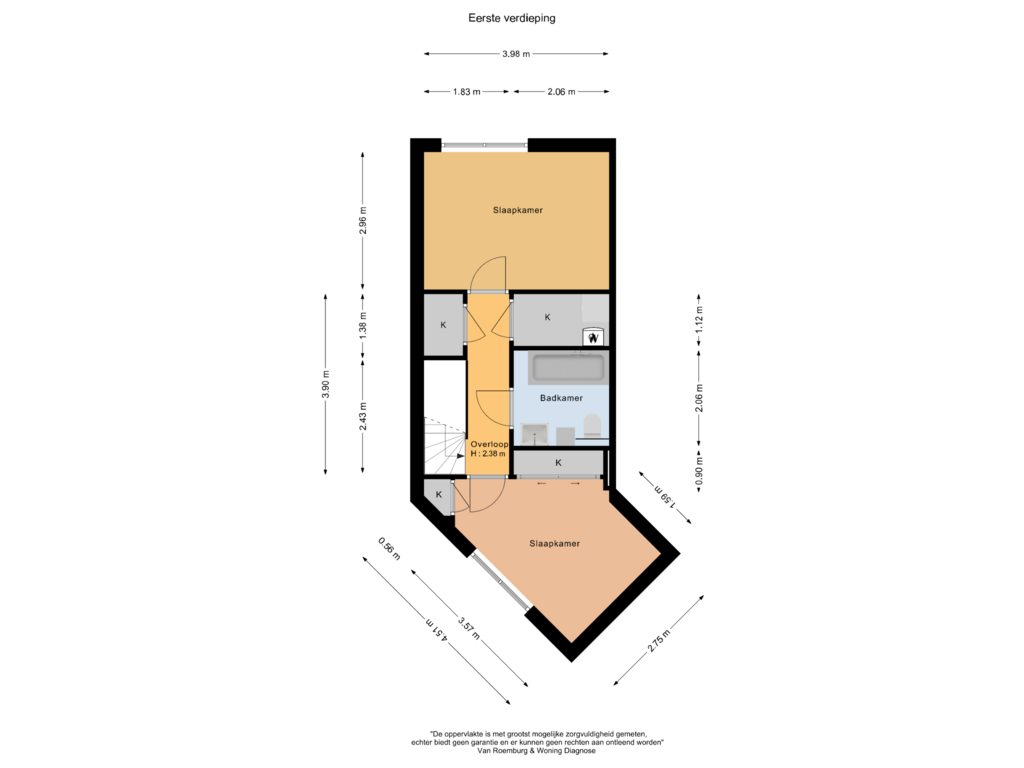 View floorplan of Eerste verdieping of Adam van Germezhof 33