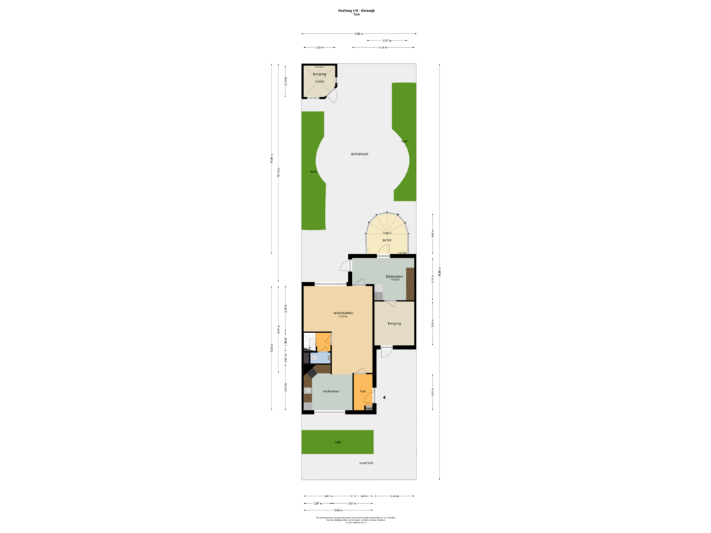 Bekijk plattegrond van TUIN van Hoefweg 118