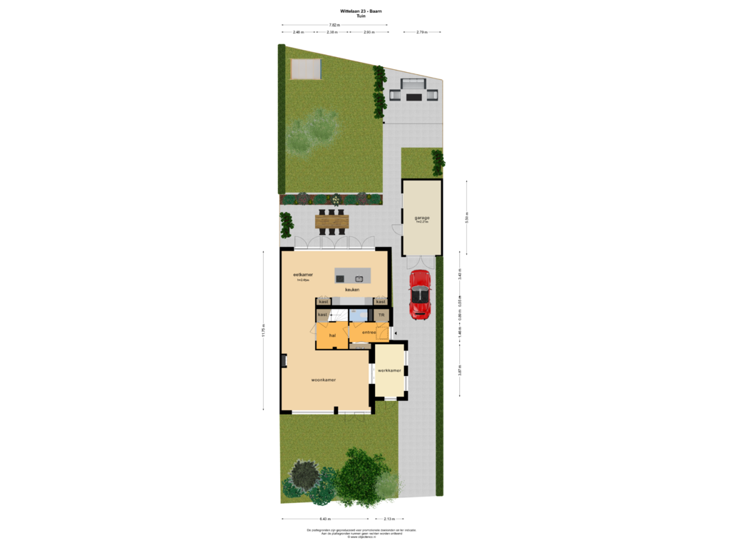 View floorplan of TUIN of Wittelaan 23