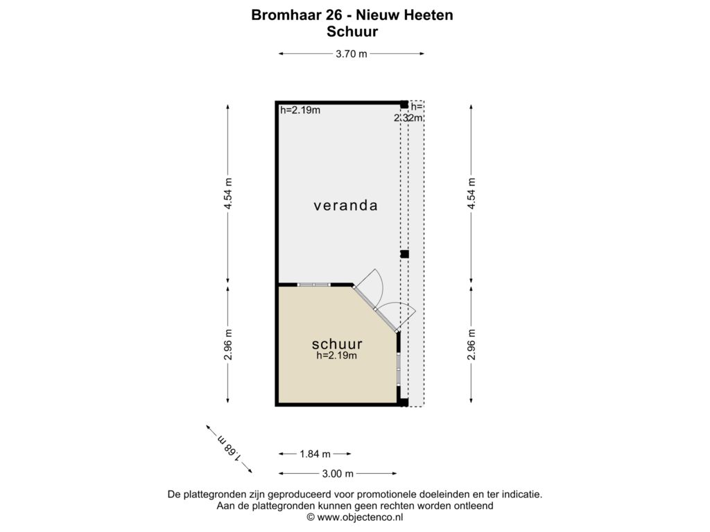 Bekijk plattegrond van SCHUUR van Bromhaar 26