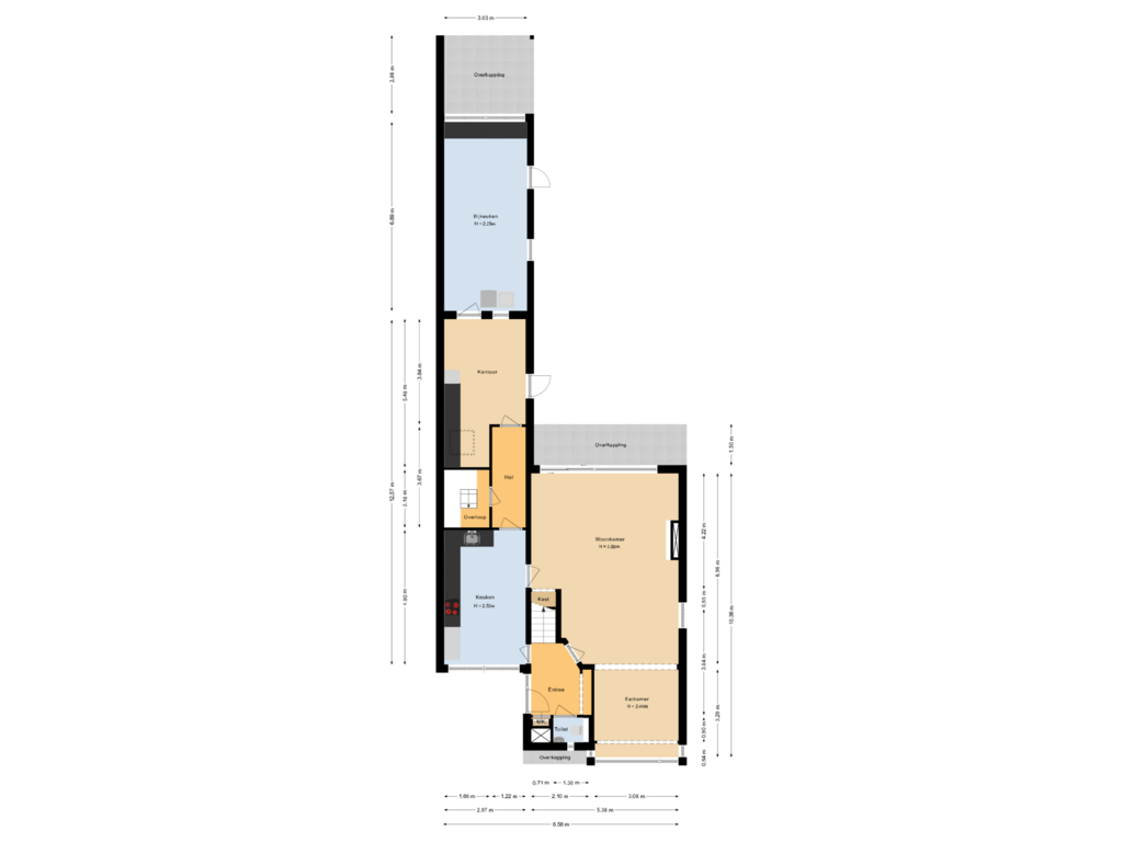 View floorplan of Begane grond of Kerkslagen 54