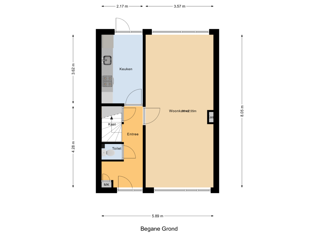 View floorplan of Begane Grond of Lambrechtsveld 27