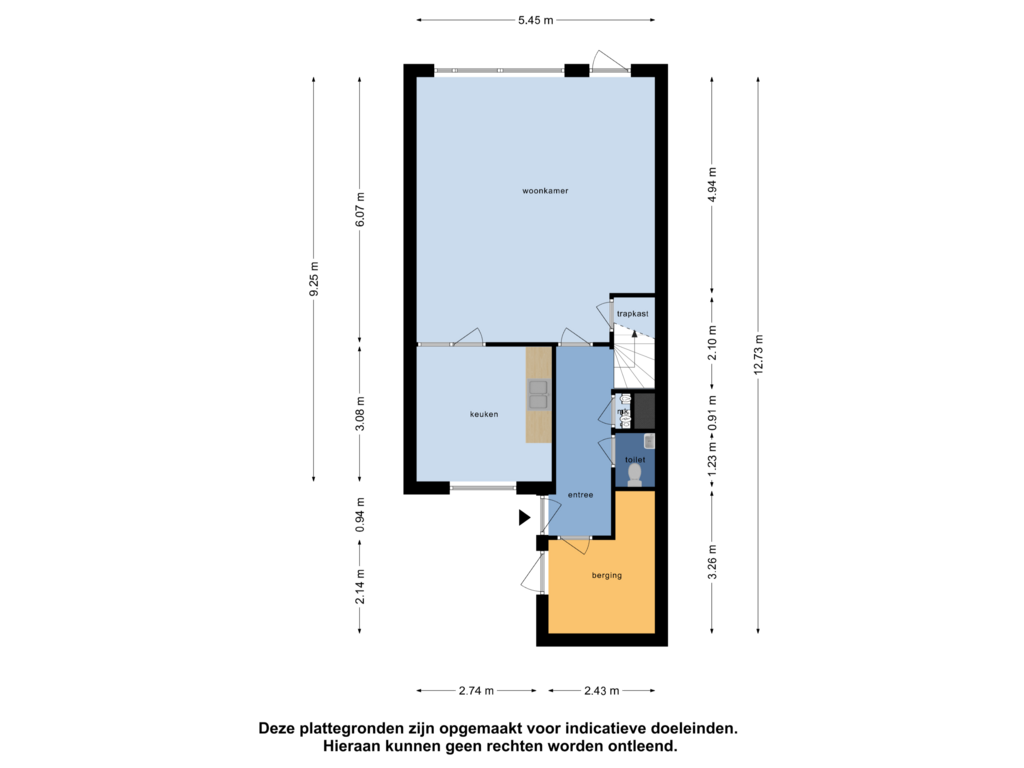 Bekijk plattegrond van Begane Grond van Donker Curtiusware 23