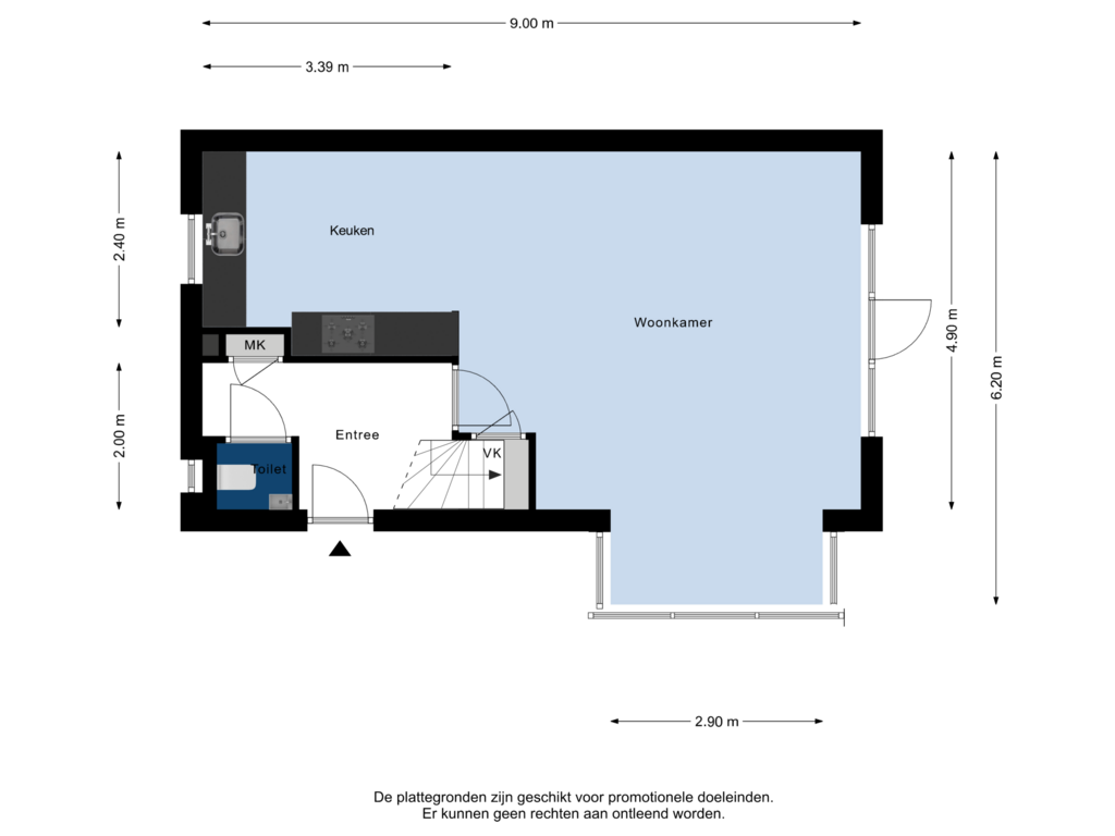 Bekijk plattegrond van Begane Grond van Lucretia van Merkenlaan 42