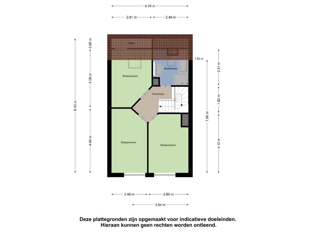 Bekijk plattegrond van Eerste Verdieping van Brugesakker 3