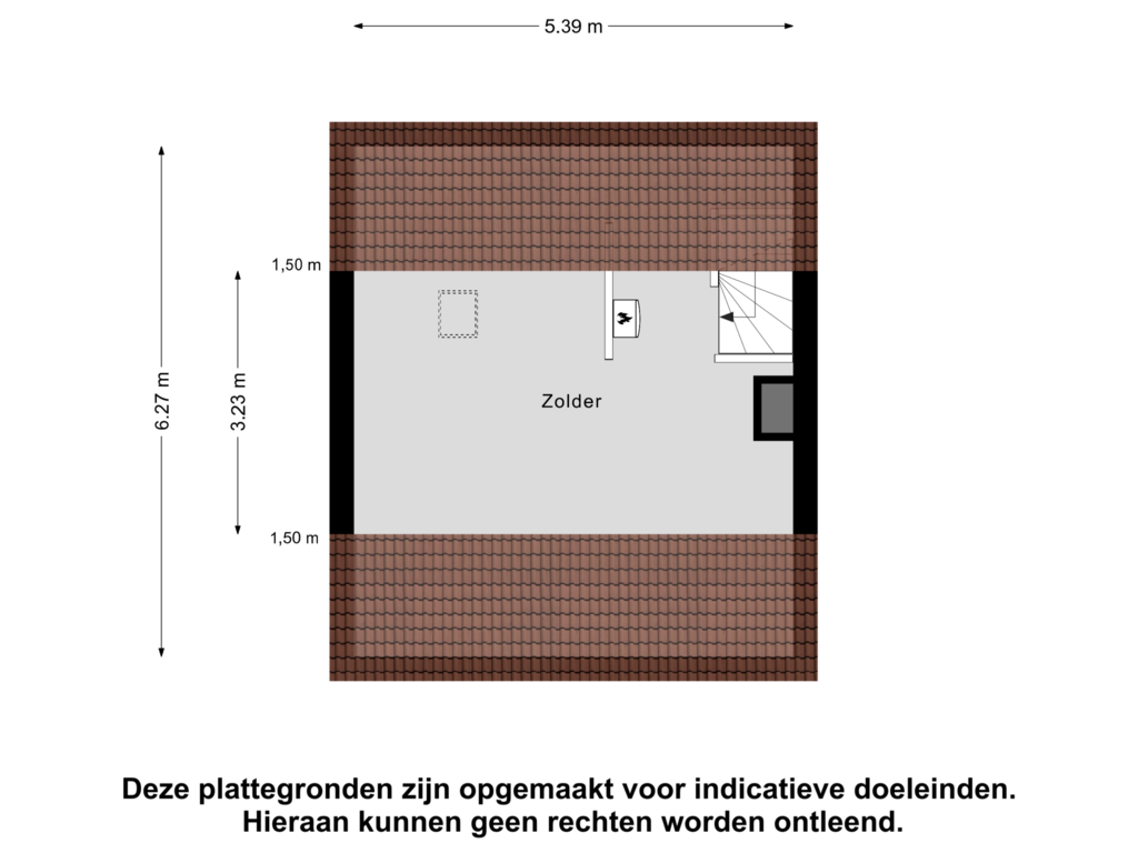 Bekijk plattegrond van Zolder van Brugesakker 3